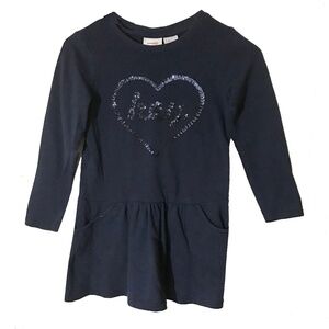 Girl's Navy "Hey" Tee Top Size 5